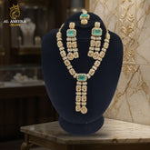Mint Green Square-Cut Regal Mala Set
