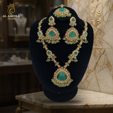 Vintage Emerald Teardrop Mala Set