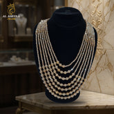 Royal 7-Layered Red & Golden Bridal Mala