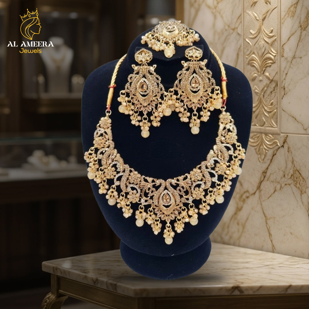 Royal Golden Bridal Mala Set